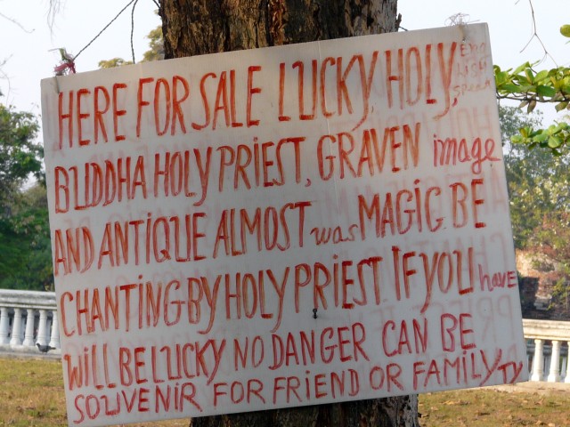 amulets for sale sign